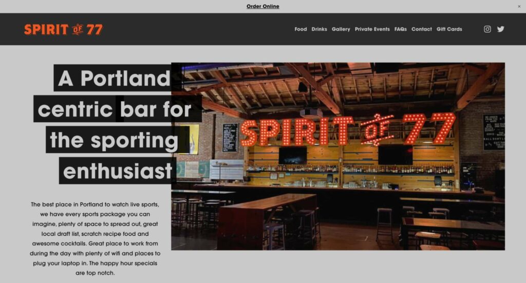 Spirit of 77 Homepage