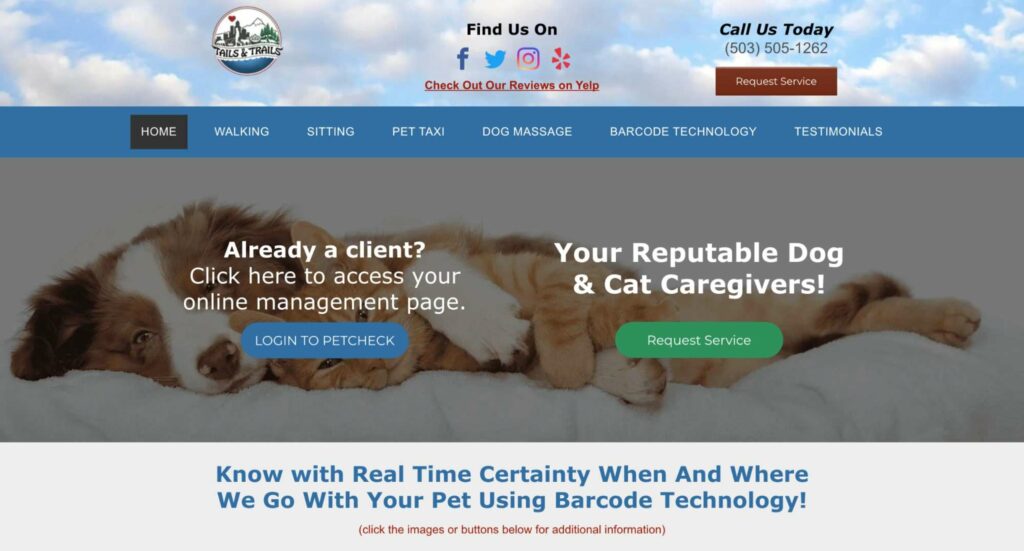 Tails and Trails Homepage