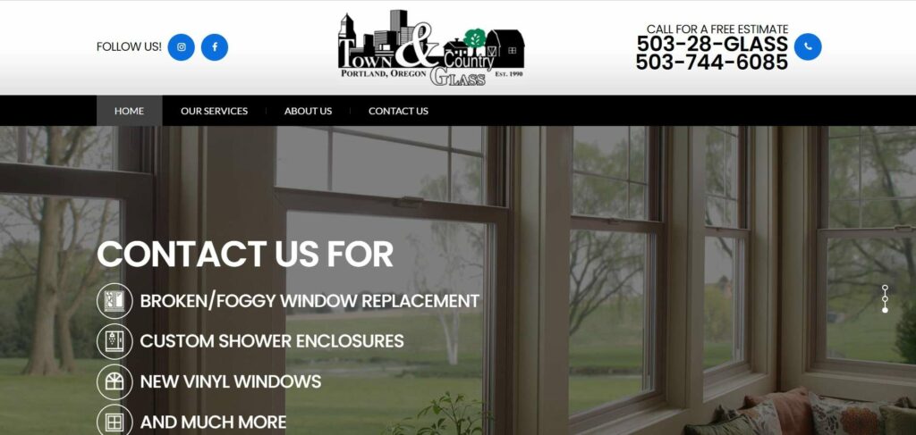 Town & Country Glass Homepage