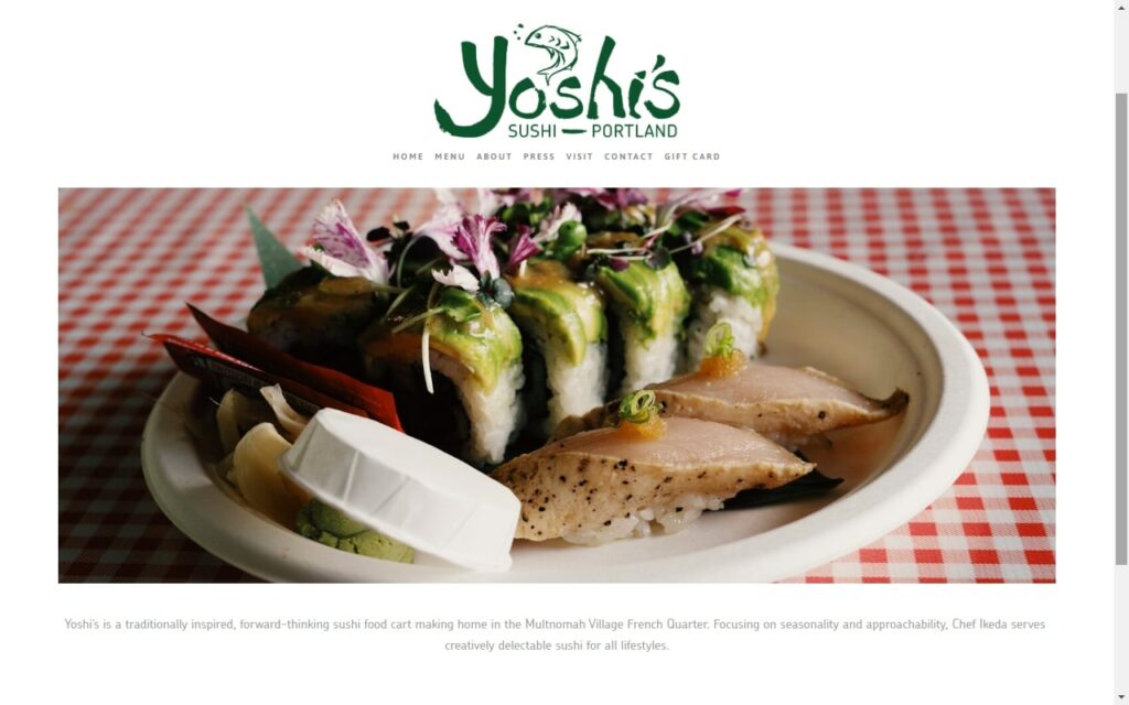 Yoshi's Sushi Homepage