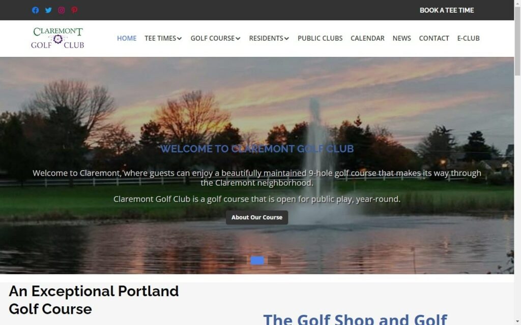 Claremont Golf Club Homepage