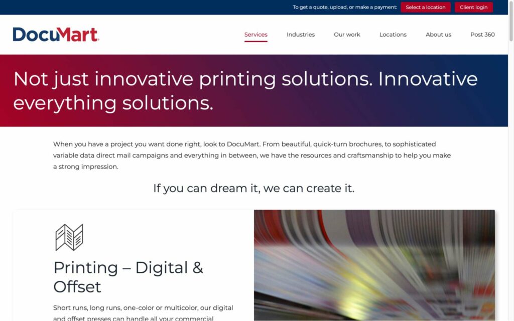 DocuMart Printing - Portland Downtown Homepage
