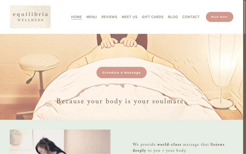 Equilibria Wellness Homepage