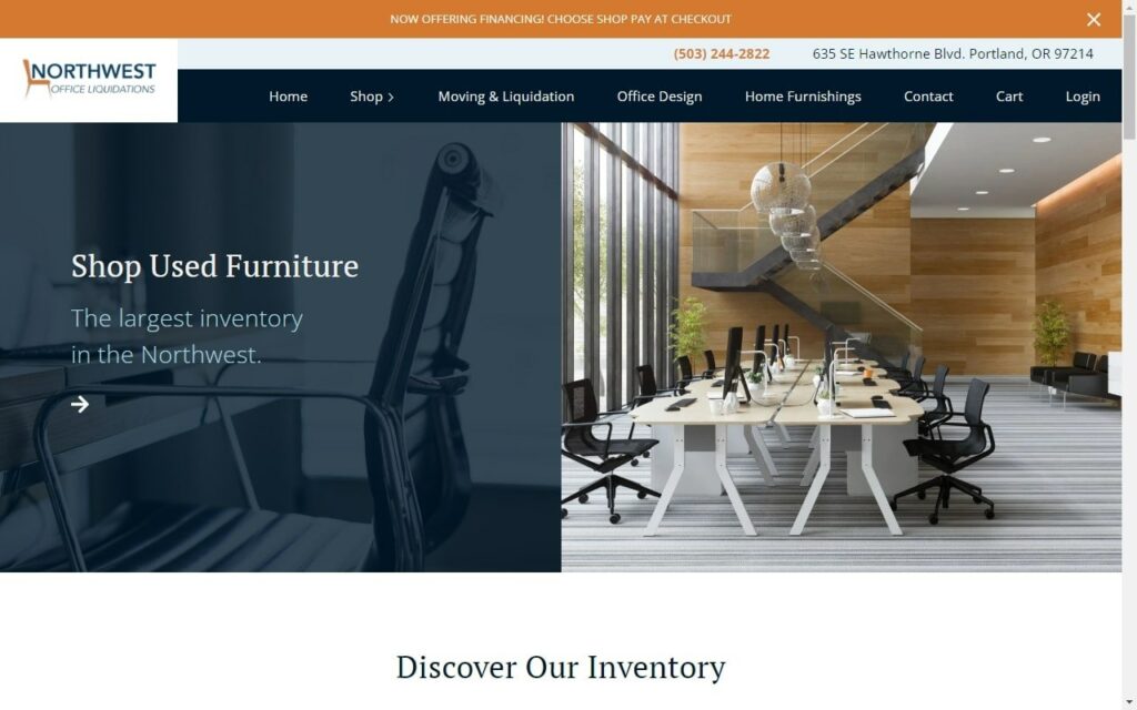 NW Office Liquidations' Homepage