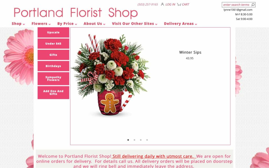 Portland Florist Shop Homepage