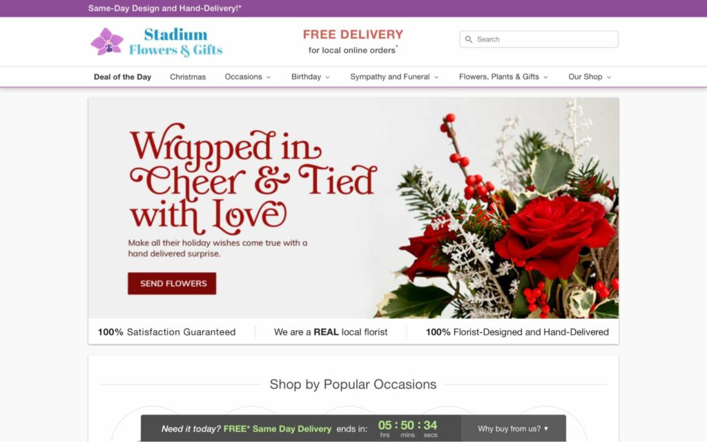 Stadium Flowers & Gifts Homepage