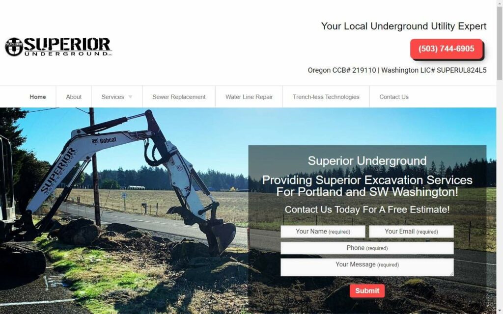 Superior Underground, LLC' Homepage