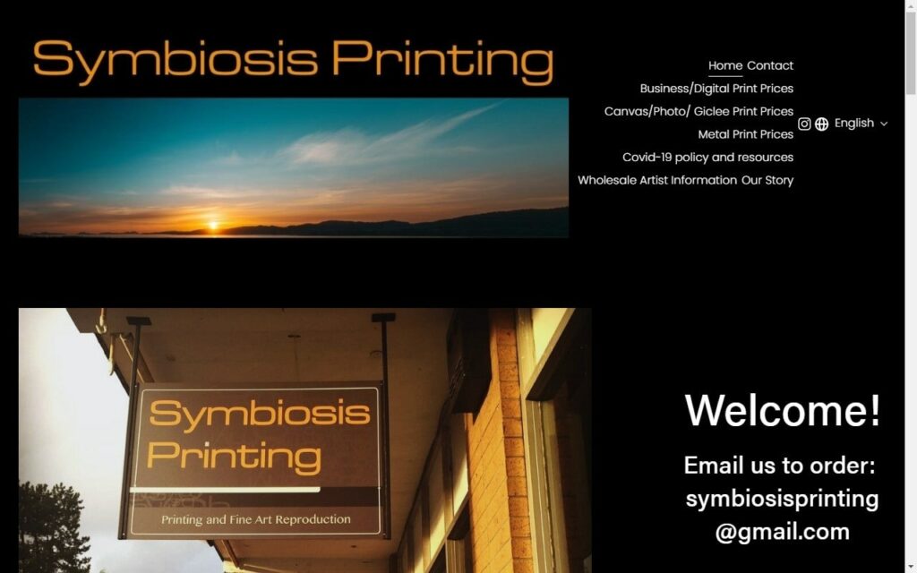 Symbiosis Printing' Homepage