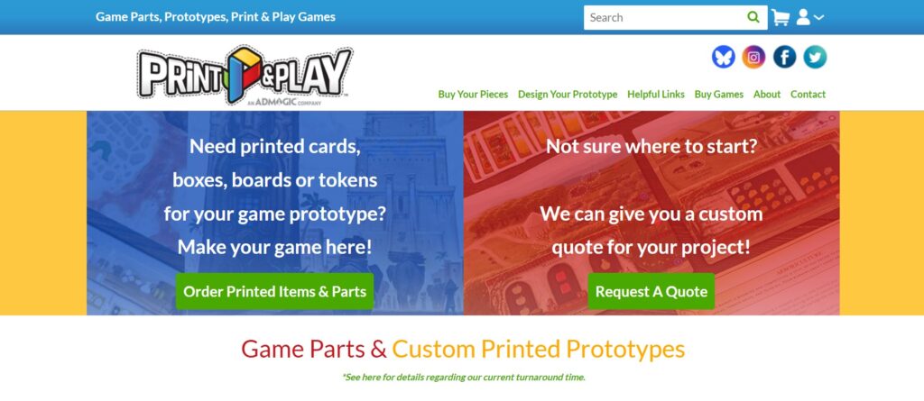 print play games homepage