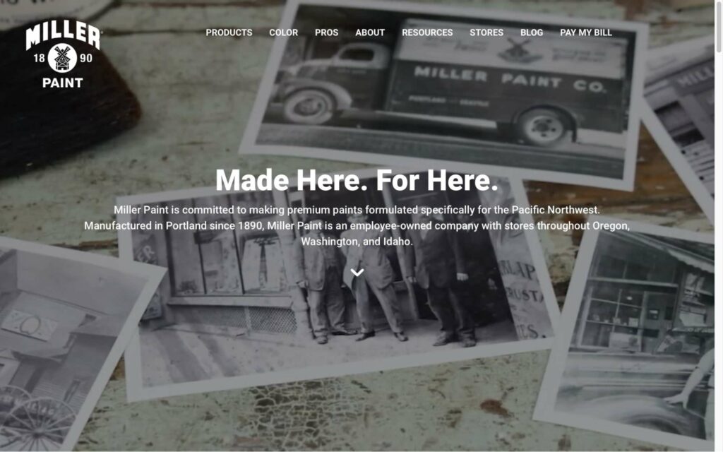 Miller Paint' Homepage