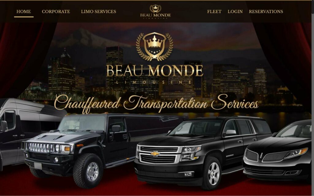 Beau Monde Limousine and Private Car Service's Homepage