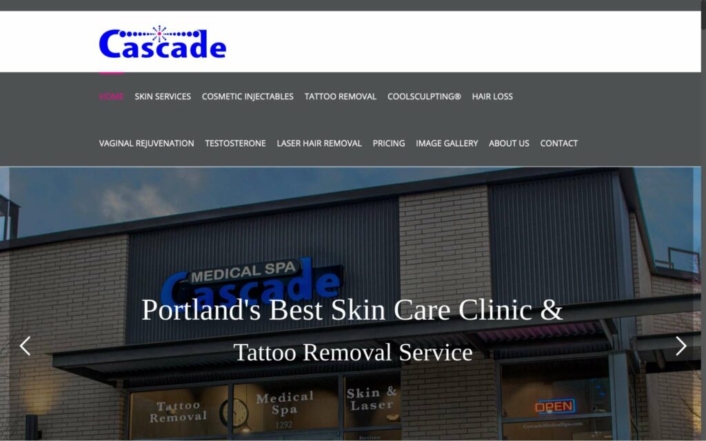 Cascade Medical Spa & Tattoo Removal Center's Homepage