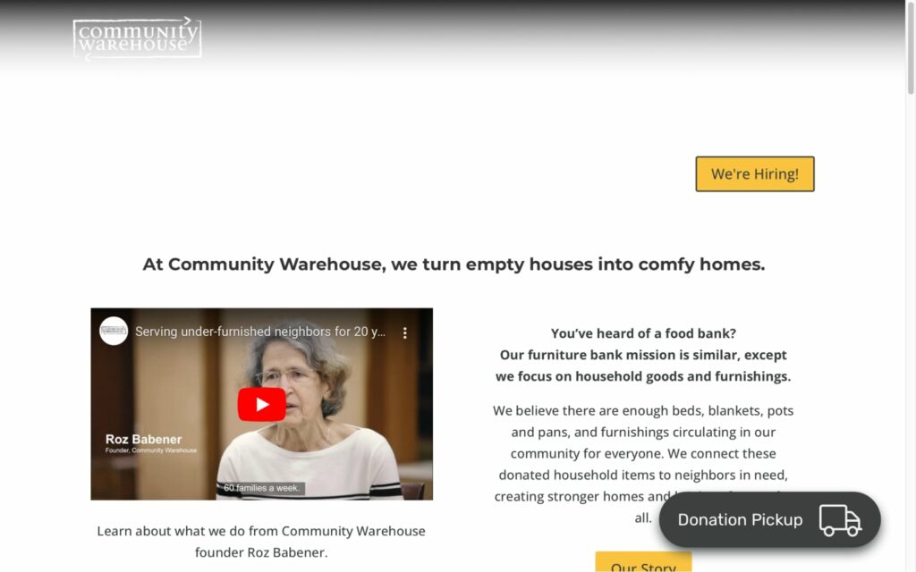 Community Warehouse's Homepage