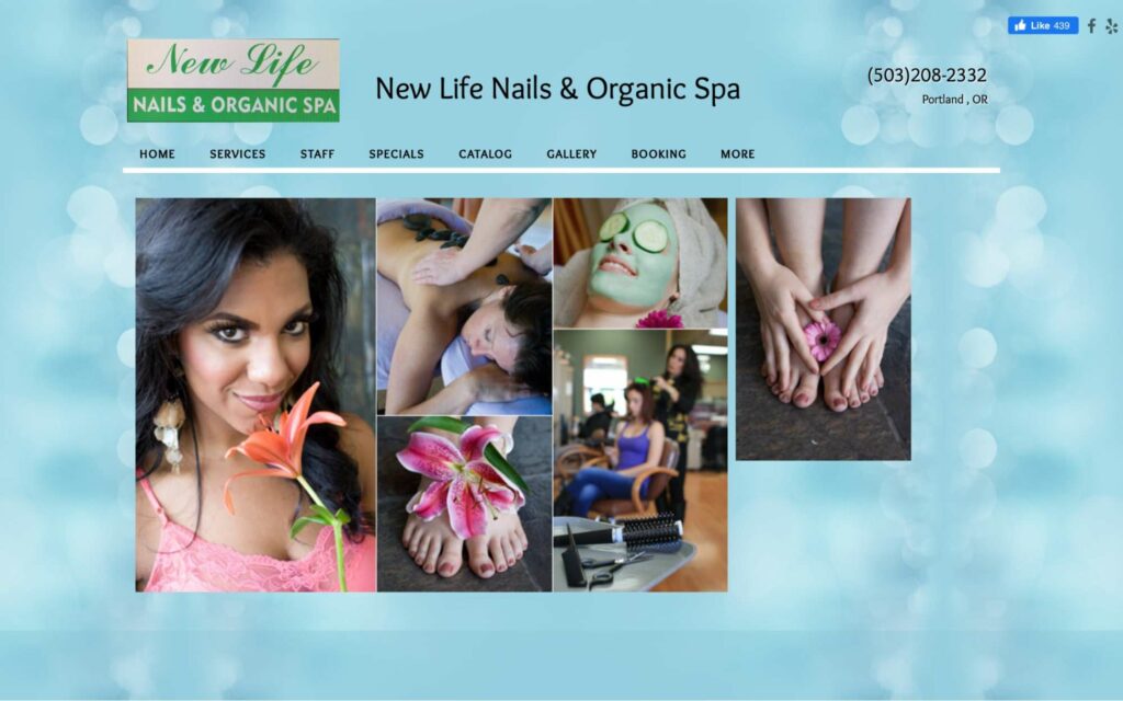 New Life Nails & Organic Spa's Homepage