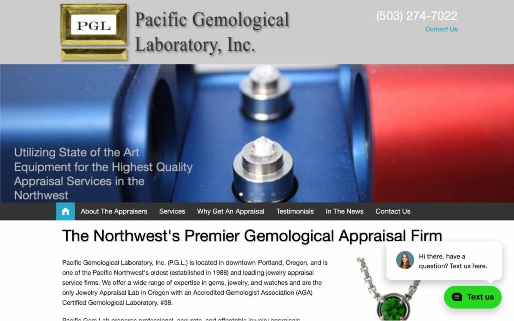 Pacific Gem Lab - Certified Jewelry Appraisals & Brokering's Homepage