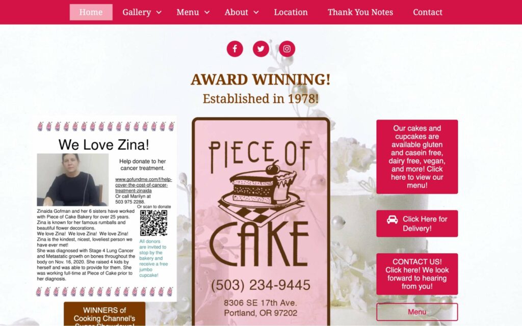 Piece of Cake's Homepage