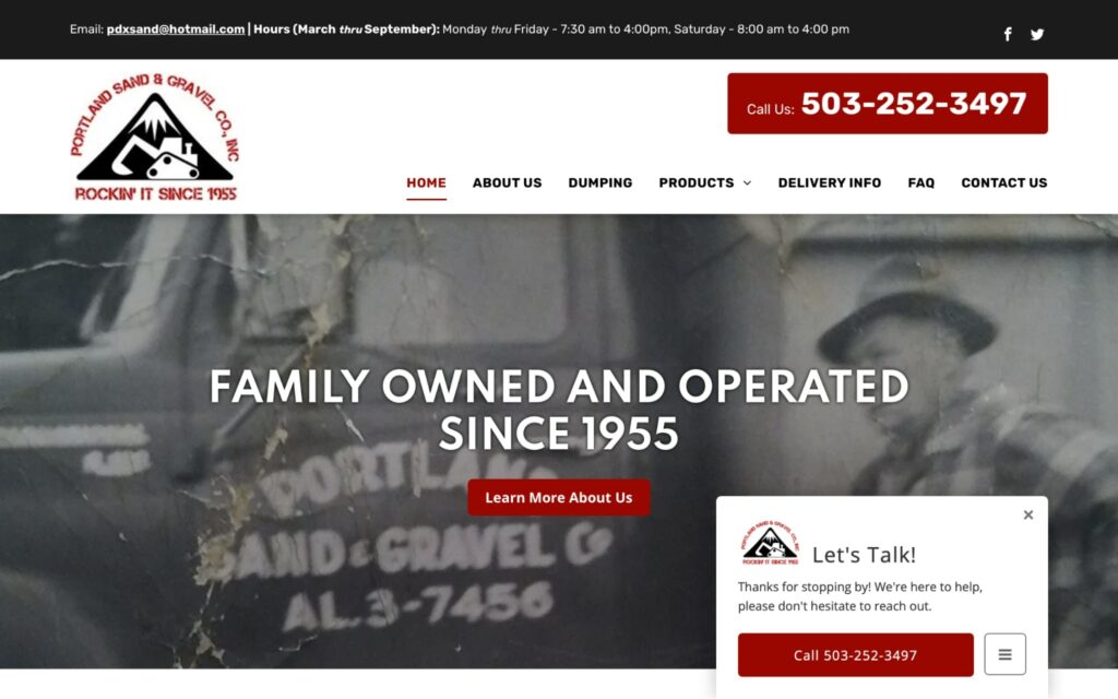 Portland Sand & Gravel Co's Homepage