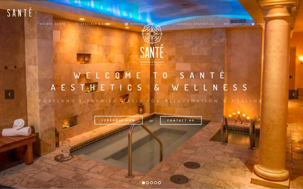 SANTÉ Aesthetics & Wellness's Homepage