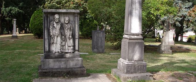 Who does the maintenance for Lone Fir Cemetery