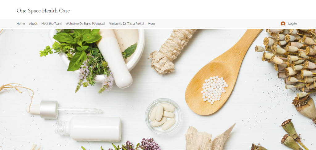 One Space Health Care homepage
