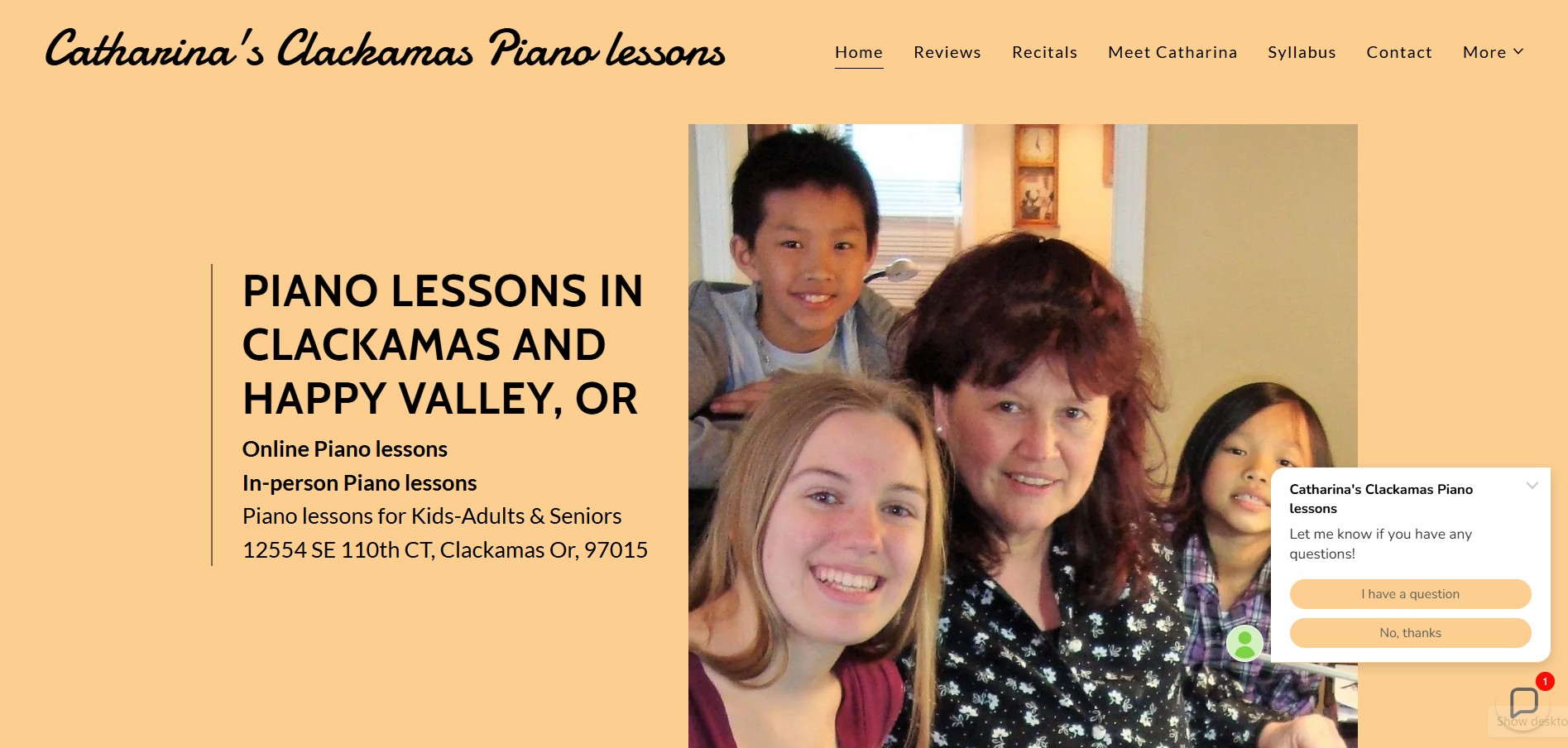 catharina clackamas piano lessons